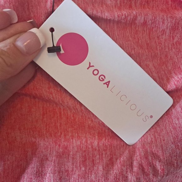 Yogalicious Crop Tie Tee Shirt Medium Style SSY15087 - Picture 3 of 5